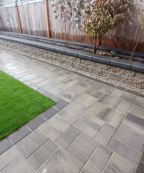 Custom Paver Patio & Synthetic Turf Installation in Seattle 